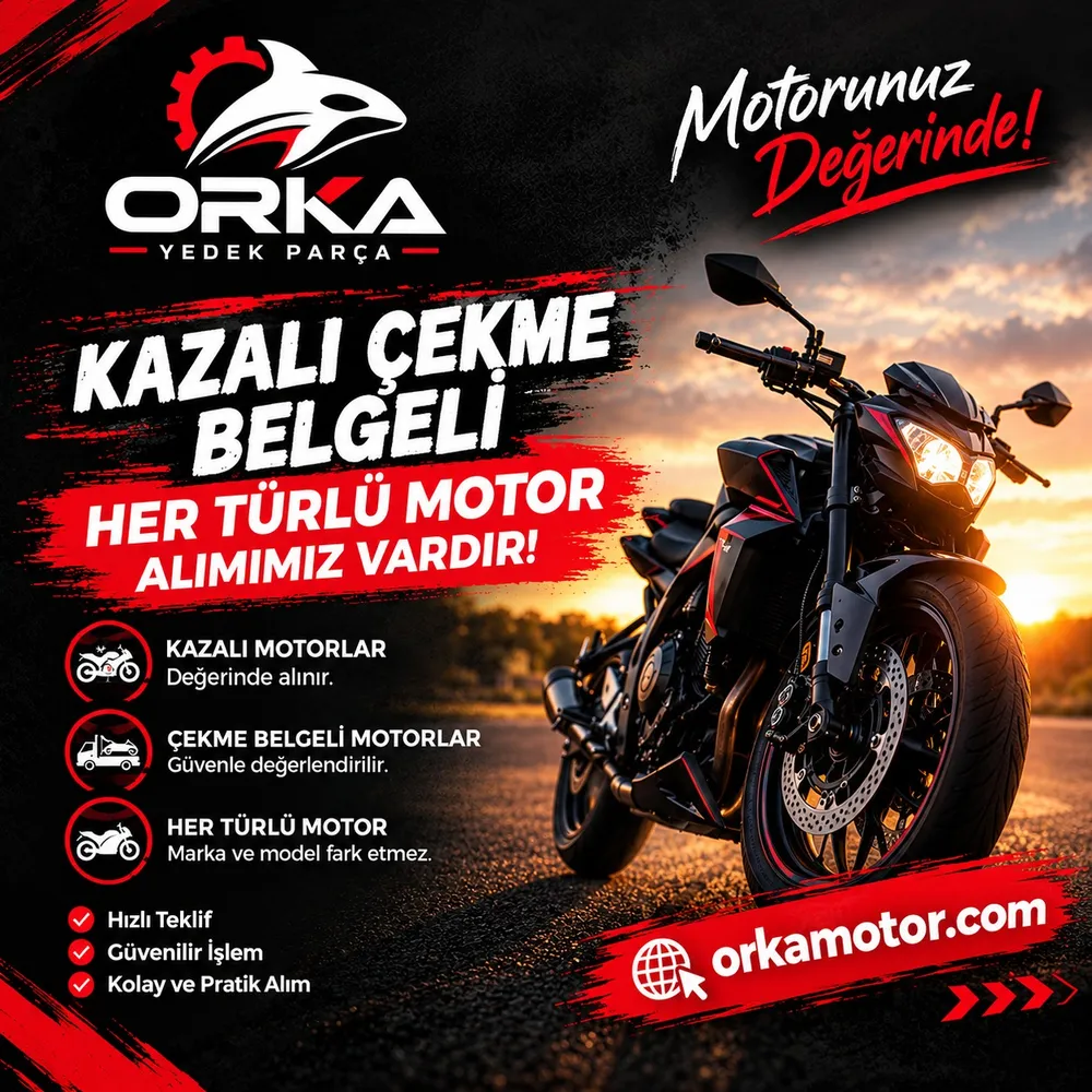 ORKA Yedek Parça: kazalı, çekme belgeli her türlü motor alımımız vardır